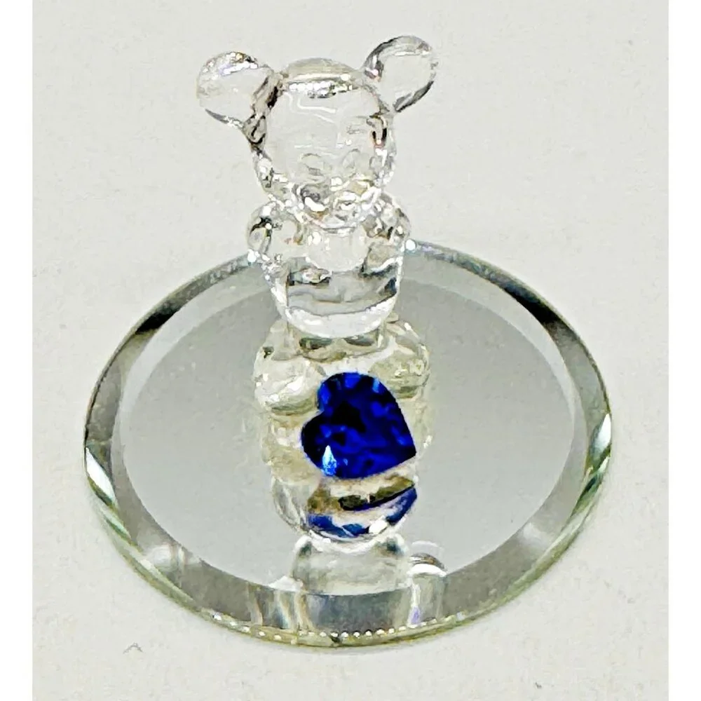 Arribas Crystal Mickey Mouse September Sapphire Rhinestone Birthstone Heart‎
